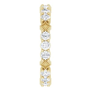 14K Yellow 1 1/4 CTW Natural Diamond Stackable Eternity Band Size 7 - BN & CO JEWELRY