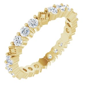 14K Yellow 1 1/4 CTW Natural Diamond Stackable Eternity Band Size 7 - BN & CO JEWELRY