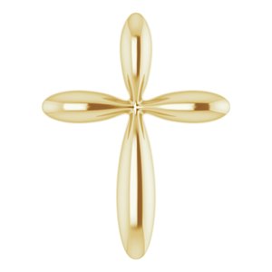 14K Yellow 17x13 mm Cross Pendant - BN & CO JEWELRY