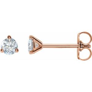 14K Rose 3/4 CTW Lab-Grown Diamond Stud Earrings - BN & CO JEWELRY