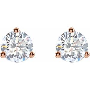 14K Rose 1 1/4 CTW Lab-Grown Diamond Stud Earrings - BN & CO JEWELRY