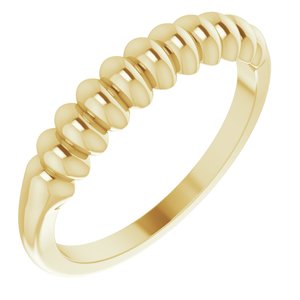 14K Yellow Stackable Puffy Ring - BN & CO JEWELRY