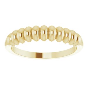 14K Yellow Stackable Puffy Ring - BN & CO JEWELRY