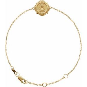 14K Yellow Miraculous Mary Bracelet - BN & CO JEWELRY