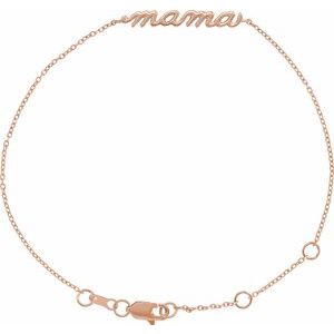 14K Rose Mama 6 1/2-7 1/2" Bracelet - BN & CO JEWELRY