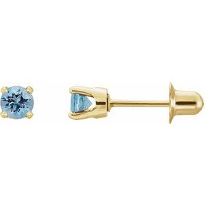 14K Yellow Natural Aquamarine Earrings - BN & CO JEWELRY