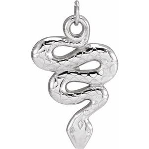 Sterling Silver 15.1x9.8 mm Snake Pendant - BN & CO JEWELRY