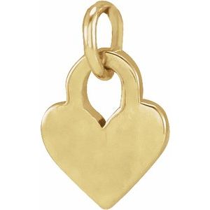 14K Yellow 7.9x4.9 mm Engravable Heart Pendant - BN & CO JEWELRY