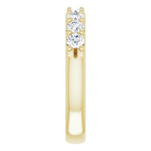 14K Yellow 1 CTW Natural Diamond Milgrain Anniversary Band - BN & CO JEWELRY