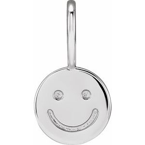 Sterling Silver Smiley Face Charm/Pendant - BN & CO JEWELRY