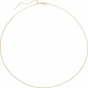 1mm Adjustable Threader Bead Chain Necklace - 14K Yellow Gold