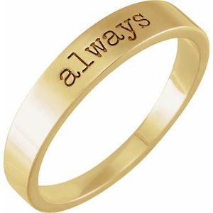 14K Yellow "Always" Stackable Ring Size 7 - BN & CO JEWELRY