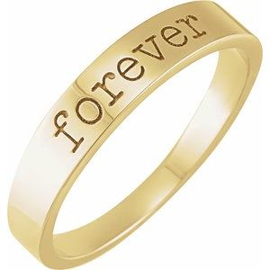 14K Yellow "Forever" Stackable Ring Size 5 - BN & CO JEWELRY