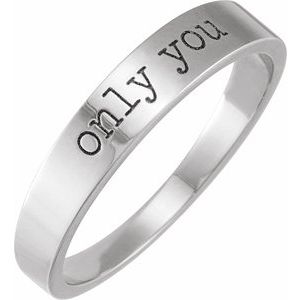 Sterling Silver "Only You" Stackable Ring Size 7 - BN & CO JEWELRY