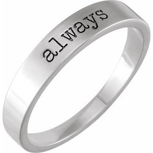 Sterling Silver "Always" Stackable Ring Size 7 - BN & CO JEWELRY