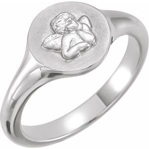 Sterling Silver Cherub Angel Pinky Ring - BN & CO JEWELRY