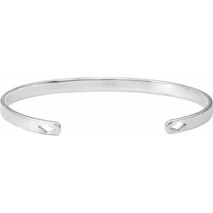 Sterling Silver Engravable Cuff 7" Bracelet - BN & CO JEWELRY