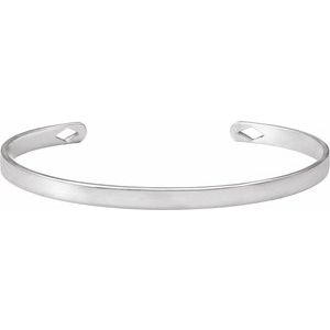 Sterling Silver Engravable Cuff 7" Bracelet - BN & CO JEWELRY