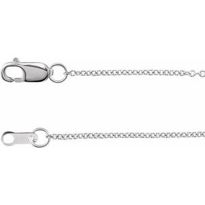 Sterling Silver 1 mm Cable 16" Chain - BN & CO JEWELRY