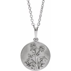 Sterling Silver Floral 16-18" Necklace - BN & CO JEWELRY