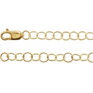 14K Yellow 3.5mm Round Cable 16" Chain - BN & CO JEWELRY