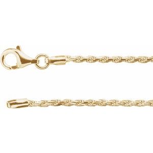 18K Yellow Vermeil Diamond-Cut Rope 16" Chain - BN & CO JEWELRY