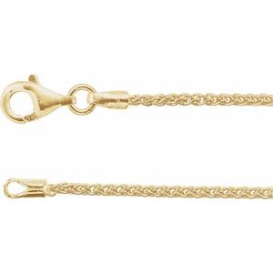 18K Yellow Vermeil 1.5 mm Wheat 16" Chain - BN & CO JEWELRY