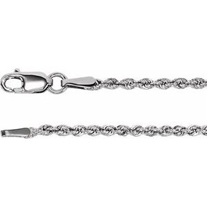 Sterling Silver 1.85 mm 18" Rope Chain with Lobster Clasp - BN & CO JEWELRY