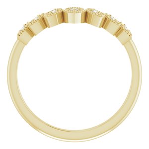 14K Yellow .06 CTW Natural Diamond Contour band - BN & CO JEWELRY