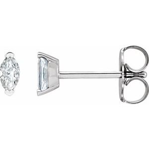 14K White 1/6 CTW Natural Diamond Earrings - BN & CO JEWELRY